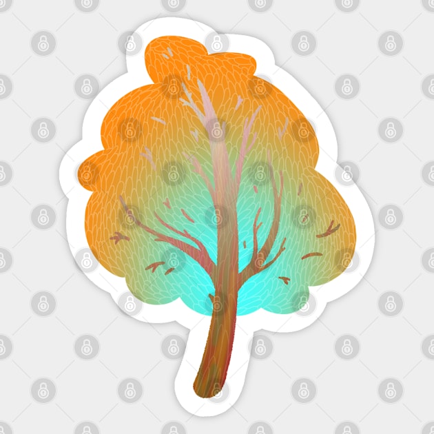 Colored Tree Sticker by NofrooF